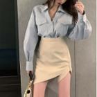 Plain Blouse / Asymmetrical Skirt