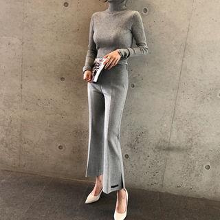 Handmade Wool Blend Boot-cut Dress Pants