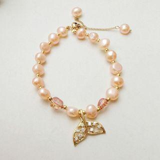 Faux Pearl Bracelet Bracelet - Faux Pearl - Pink - One Size