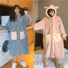 Cat Coral Fleece Robe
