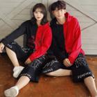 Couple Matching Cropped Hoodie / Wide-leg Cropped Pants