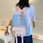 Set: Lettering Buckled Backpack + Duck Charm