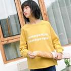Lettering Pullover Yellow - One Size