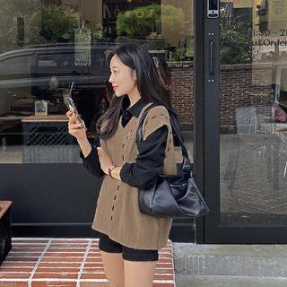 V-neck Stitch-detail Sweater Vest