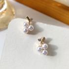 Grapes Faux Pearl Earring 1 Pair - Gold - One Size