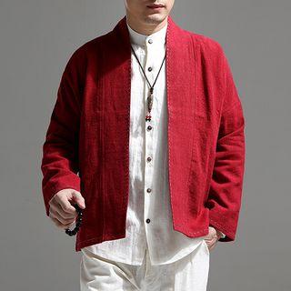 Plain Linen Blend Coat