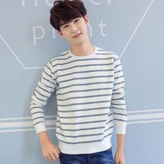 Round Neck Stripe Pullover