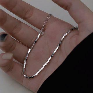 Square Bead Bracelet Silver - One Size
