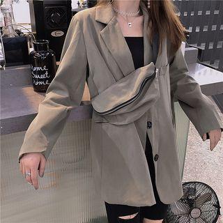 Loose-fit Blazer With Sling Bag