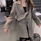 Loose-fit Blazer With Sling Bag