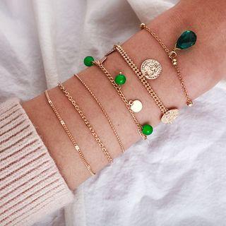 Set Of 6: Bracelet 9142 - Gold - One Size