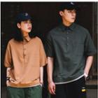 Couple Matching Pocket-detail Short-sleeve Polo Shirt