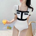 Puff-sleeve Swimsuit / Swim Dress / Puff-sleeve Swim Top / Shots / Set