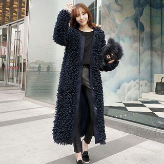 Fleece Long Button Coat
