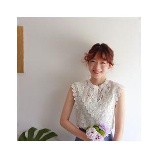 Cap-sleeve Laced Top