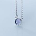 925 Sterling Silver Glass Bead Pendant Necklace Necklace - One Size