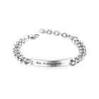 Fashion Simple Geometric Rectangular 316l Stainless Steel Bracelet Silver - One Size