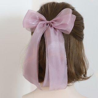 Bow Hair Clip Mauve - One Size