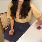 Short-sleeve T-shirt / A-line Mini Skirt