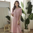 Slit-side Loose-fit Midi Knit Dress