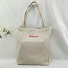 Floral Canvas Tote Bag Off-white - One Size