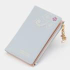 Flower Print Rhinestone Bifold Wallet