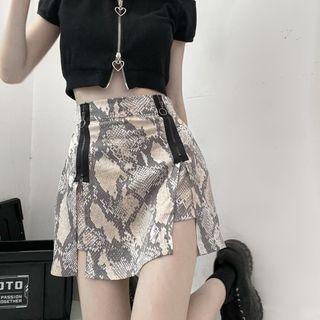 Cold-shoulder Cropped Blouse / Zip T-shirt / Snake Print Mini Skirt (various Designs)