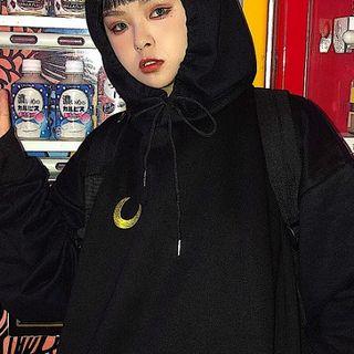 Crescent Embroidered Hoodie
