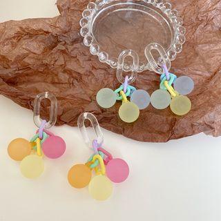 Color Block Bead Drop Earring