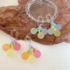 Color Block Bead Drop Earring