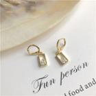 Rhinestone Rectangle Dangle Earring 1 Pair - As Shown In Figure - One Size