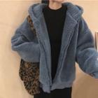 Faux Fleece Zip-up Hoodies