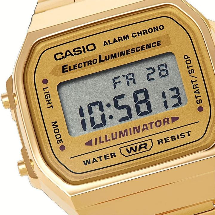 Vintage Retro Gold Strap Digital Watch A168wg-9wdf 1 Pc