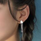 Heart Sterling Silver Fringed Earring