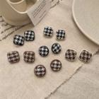 Houndstooth Fabric Alloy Earring (various Designs)
