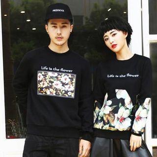 Couple Matching Floral Print Pullover