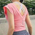 V-neck Sports Short-sleeve T-shirt
