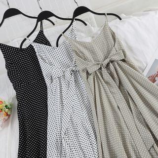 Dot Open-back Maxi Skirt