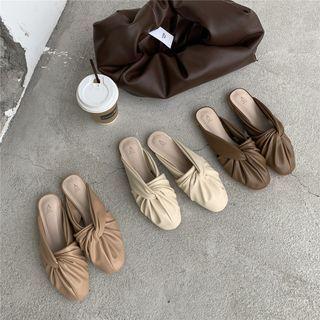 Plain Shirred Mules