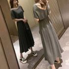Short-sleeve Letter Print Dress