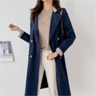 Double-breasted Drawstring-waist Jacket
