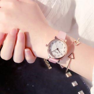 Set: Strap Watch + Triangle Bangle