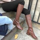 Square-toe Knee-high Boots