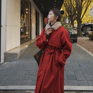 Single-breasted Sashed Trench Coat