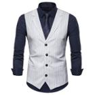 Striped Single-breasted Vest