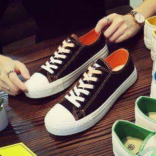 Gradient Canvas Lace-up Sneakers