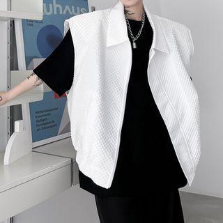 Textured Zip Vest