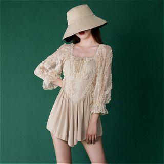 Lace Long-sleeve Swimdress