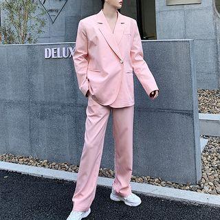 Blazer / Straight-fit Dress Pants / Set