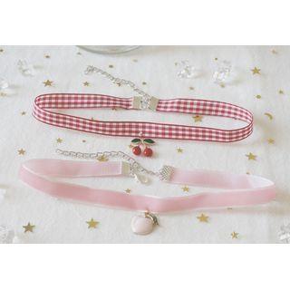 Fruit Pendant Velvet Choker
